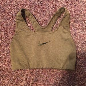 Gray Nike sports bra